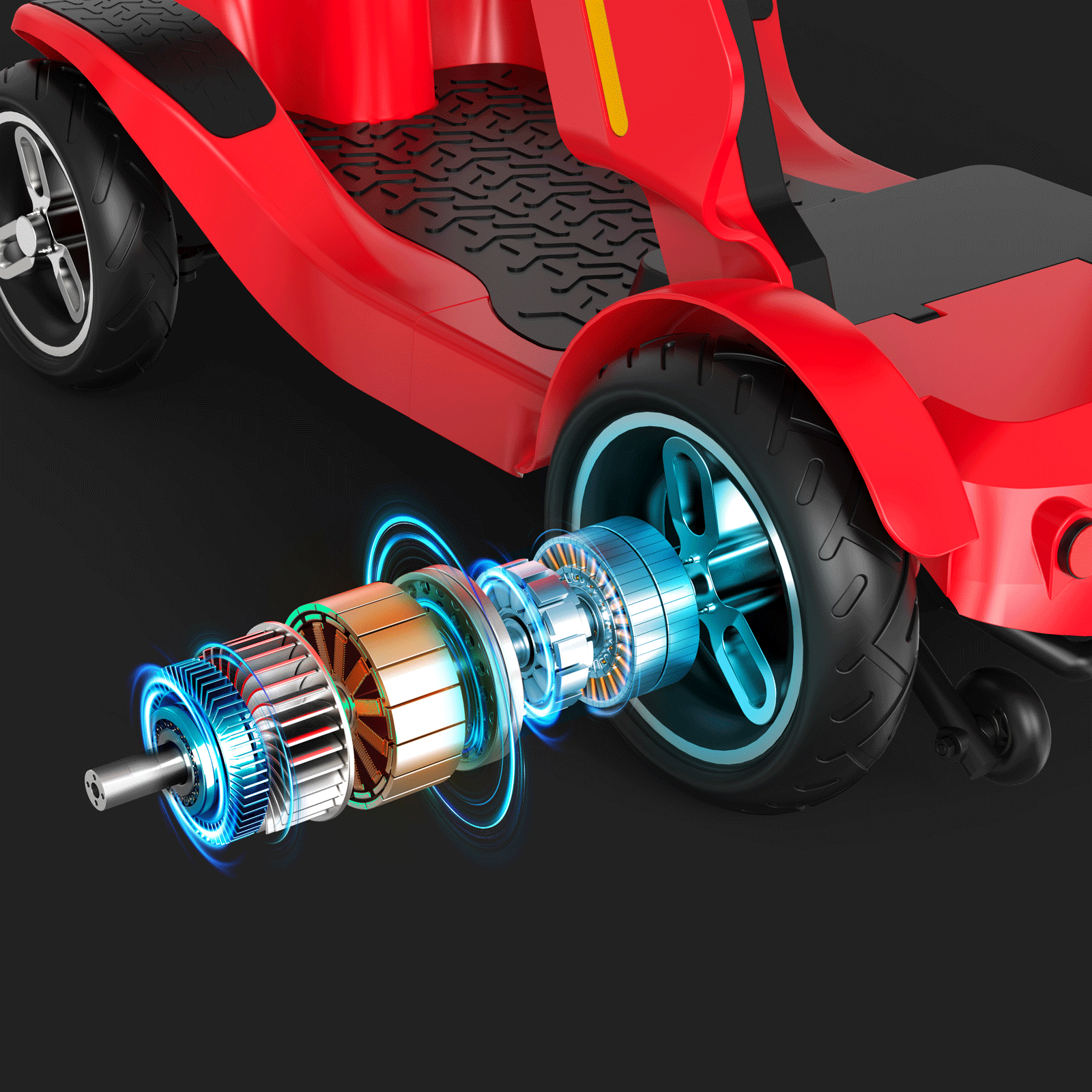 JunLing SPD2 4-Wheeled Mobility Scooters, 34 Miles Range, 756Wh Lithium Battery, 265lbs PayLoad